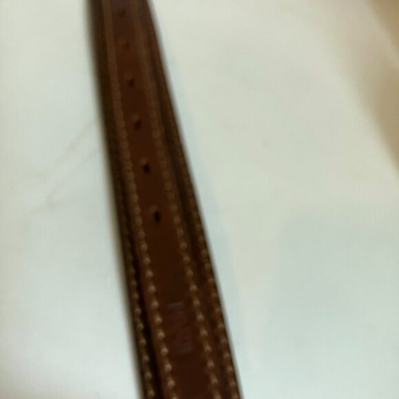 Duluth Belt Dark Brown Leather Brass Buckle Cowboy Stitched 90013 Size 40. - Picture 7 of 14